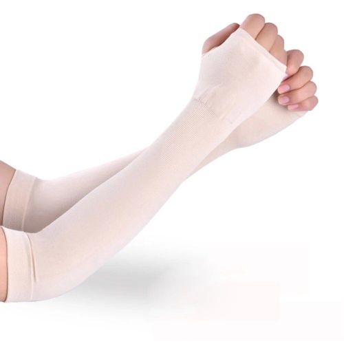 Meilleures Ventes! Manchons De Bras En Soie Glacée, Protection Uv D'été, Pour Le Sport, La Course, Le Cyclisme, La Conduite, Longs Gants Sans Doigts