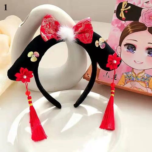 Serre-Tête À Pampilles Rouges Pour Enfants, Bandeau De Cheveux De Princesse, Ancien Style Chinois