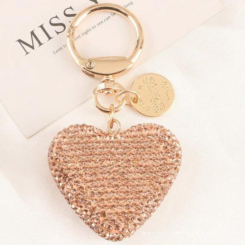 Porte-clés en forme d'amour biscuits à la mode pour couple, sac à dos pour filles, breloques de sac à main, pendentif coeur de pêche, accessoires