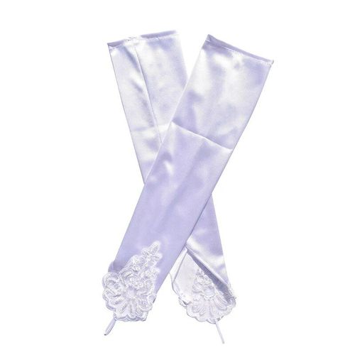 Gants Noirs En Dentelle Sexy, Crochet Brodé Avec Les Doigts, Gants De Fête Cosplay Sans Doigts Pour Femmes, Gants En Satin De 48cm De Long