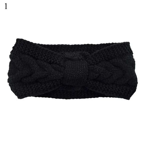 Bandeau Élastique Doublé De Fourrure Avec N¿Ud Torsadé Pour Femme, Cache-Oreilles, Enveloppe De Sauna De Yoga, Document Solide, Sourire, Automne, Hiver