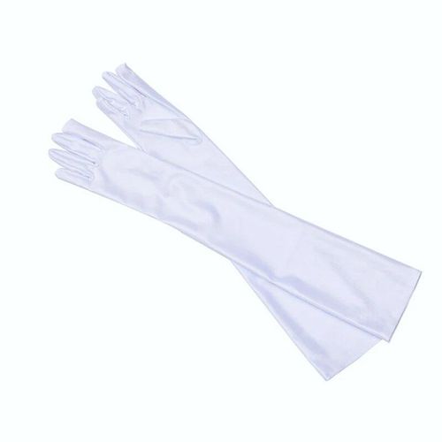 Gants Longs Élastiques En Satin Pour Femmes, Mitaines De Conduite, Protection Solaire Uv, Robe De Mariée Blanche, Gants De Rh