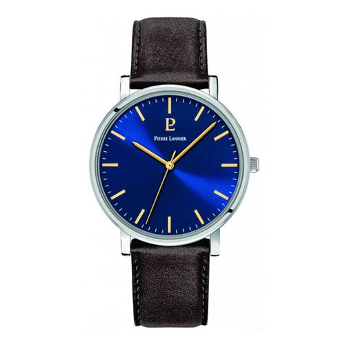 Montre Pierre Lannier Essential Cadran Bleu Cuir