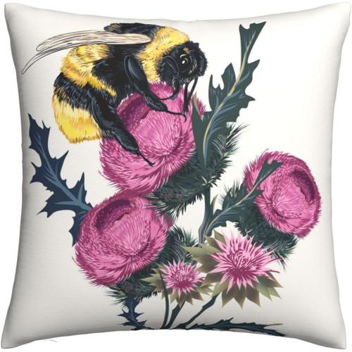 Housse De Coussin En Forme D'abeille Jaune À La Mode Botanique, Taie D'oreiller Décorative Pour Décoration De Ferme, Décoration De Vacances, Décoration De Canapé, Décoration D'inté