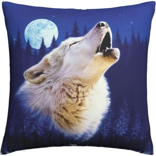 Housse De Coussin En Forme D'animal, Lune, Loup, Taie D'oreiller Décorative Pour Décoration De Ferme, Décoration De Vacances, Décoration De Canapé, Décoration D'intérieur