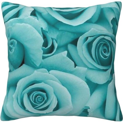 Housse De Taie D'oreiller En Coton Imprimé Rose, Taie D'oreiller Décorative, Protection Pour Chambre, Canapé, Noir