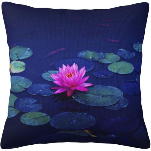 Housse De Taie D'oreiller Lotus Lumineux, Taie D'oreiller Décorative Imprimée Pour Chambre Et Canapé Cmxcm