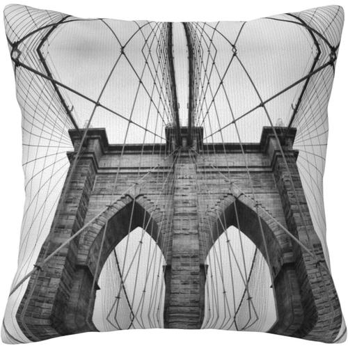 Housse De Coussin Imprimée Pont De Brooklyn, Taie D'oreiller Décorative Pour Chambre Et Canapé, Cmxcm