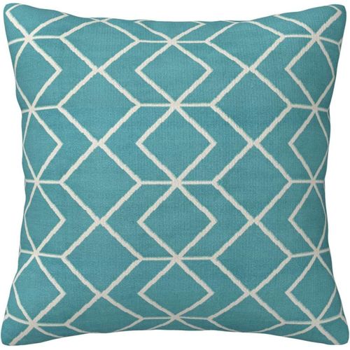 Housse De Taie D'oreiller En Treillis Bleu, Taie D'oreiller Décorative Imprimée Pour Chambre Et Canapé Cmxcm