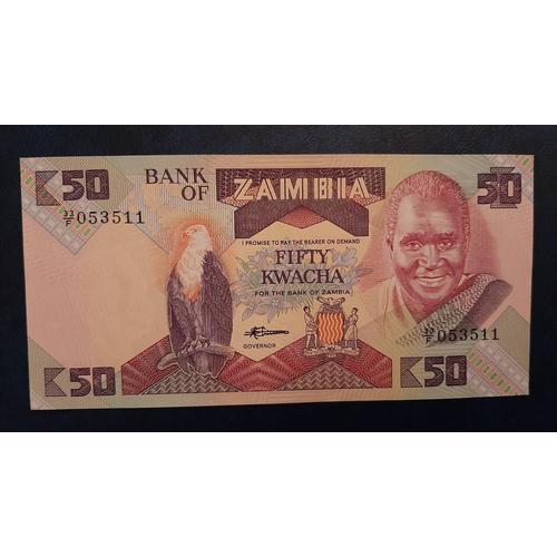 Billet, Zambie, 50 Kwacha 1986 - Neuf