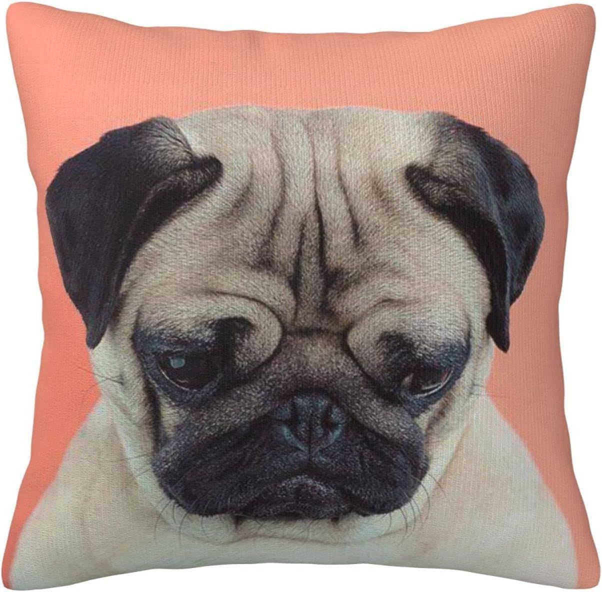 Housse De Coussin Imprimée Chien Triste, Taie D'oreiller Décorative Pour Chambre Et Canapé Cmxcm