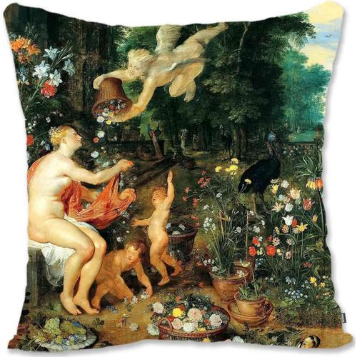 Taie D'oreiller Décorative, Housse De Protection, Art De Genre Baroque, Jan Brueghel L'ancien, Flora Et Zephyr Be