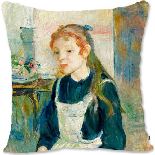 Taie D'oreiller Décorative, Housse De Protection, Portrait De Femme Impressionniste, Art - Morisot - Jeune Fille Avec Un Tablier Bm