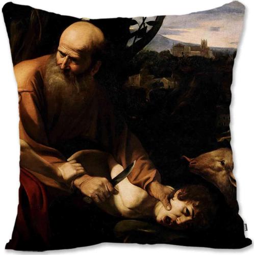 Taie D'oreiller Décorative, Housse De Protection, Portrait Baroque, Caravaggio, Sacrifice D'isaa Mm