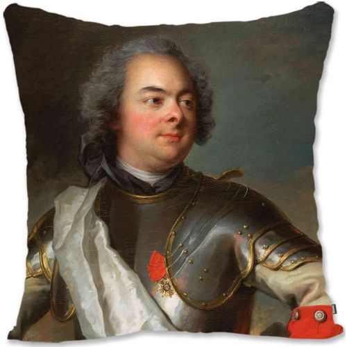 Housse De Taie D'oreiller Décorative Protectrice Renaissance Rococo Portrait D'homme Art - Nattier - Portrait D'un Chevalier De L'ordre De Saint Louis Jm