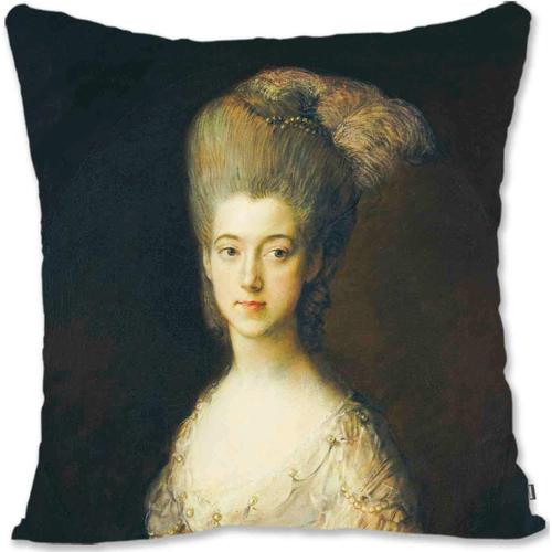 Taie D'oreiller Décorative, Housse De Protection, Renaissance Rococo, Portrait De Femme, Art-Gainsborough, Mme Paul Cobb Methuen Gb