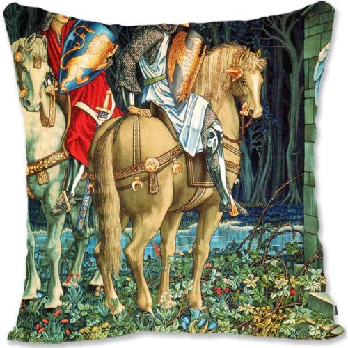 Housse De Coussin Décorative Jockey Art - Toulouse-Lautrec - Artilleur Et Son Cheval Hd-Saint Graal L'échec De Sir Gawaine Wm
