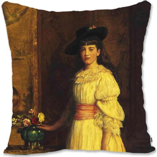 Housse De Taie D'oreiller Décorative, Portrait De Femme Préraphaélite, Art - Millais - Isabella Heugh Je-Gertrude Vanderbilt Whitney Je