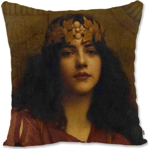 Housse De Taie D'oreiller Décorative, Portrait De Femme Préraphaélite, Art - Godward - Une Belle Princesse Grecque Jg-Persane Jg