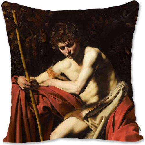 Housse De Taie D'oreiller Décorative, Portrait Baroque, Caravage, Madeleine Pénitente Mm, Saint Jean-Baptiste Dans Le Désert Mm