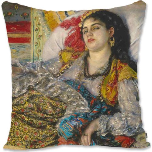 Housse De Taie D'oreiller Décorative, Portrait De Femme Impressionniste, Art - Renoir - The Golden Lodge, Avant-Propos Re-Odalisque Re