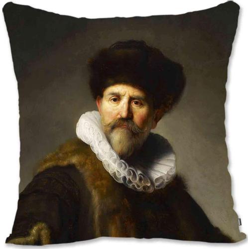 Housse De Taie D'oreiller Décorative Renaissance Baroque Homme Portrait Art-Rubens-Moine Capucin Portant Une Chaîne Rb-Nicolaes Ruts Rv