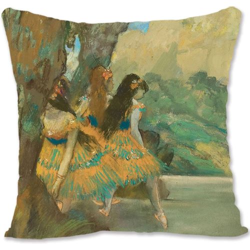 Housse De Coussin Décorative, Art Nu, Renoir, Nu Couché Sur Le Dos, Vu Sur Le Fond, Ocre Re-Ballet Dancers, C. De