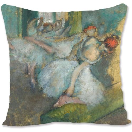 Housse De Coussin Décorative, Art Nu, Renoir, Nu Couché Sur Le Dos, Vu Sur Le Fond, Ocre Re-Ballet Dancers De