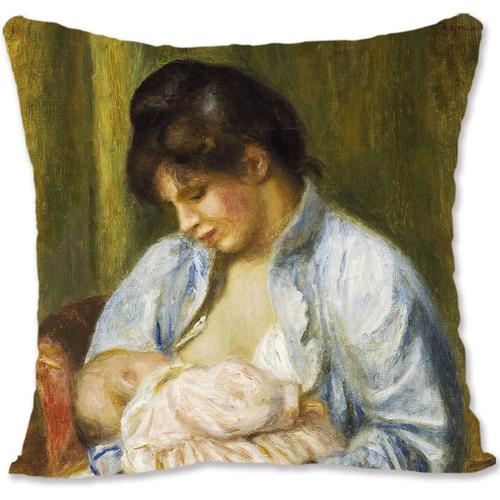 Housse De Coussin Décorative, Art Humain, Degas, Danseurs De Ballet, Femme Allaitant Un Enfant