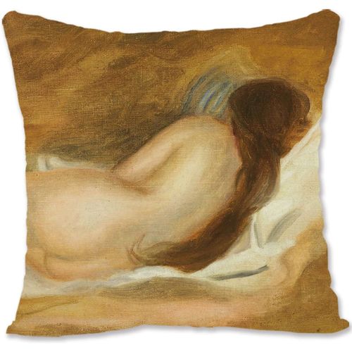 Housse De Coussin Décorative, Art Humain, Degas, La Répétition Sur Scène, Nu Couché, Vu Sur Le Fond, Ocre Re