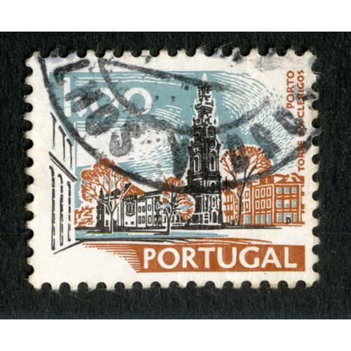 Timbre Oblitéré Portugal, Porto Torre Dos Clerigos, 1s00