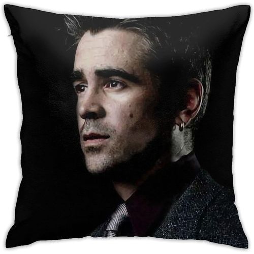 Colin Farrell Housses De Coussin Taies D'oreiller Housse De Coussin Douce Coussin Décoratif Canapé Voiture Taie D'oreiller Carrée Pour La Décoration De Lit À La Maison (18x18 Pouces)