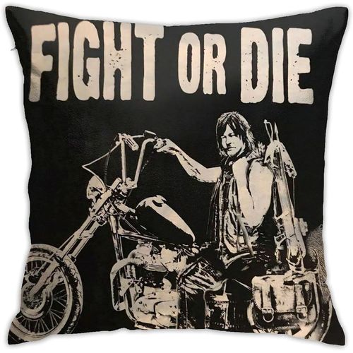 Housse De Coussin Norman Reedus Daryl Dixon En Polyester Doux Et Décoratif Carré - Housse De Coussin De Luxe Pour Salon, Canapé, Chambre À Coucher, Voiture