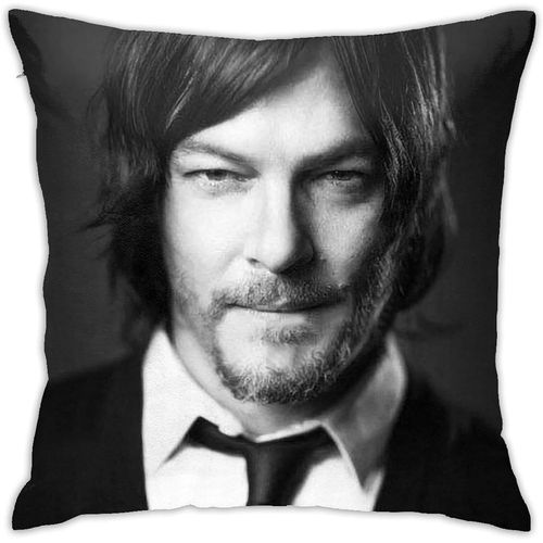 Housse De Coussin Norman Reedus Daryl Dixon En Polyester Doux Et Décoratif Carré - Housse De Coussin De Luxe Pour Salon, Canapé, Chambre À Coucher, Voiture
