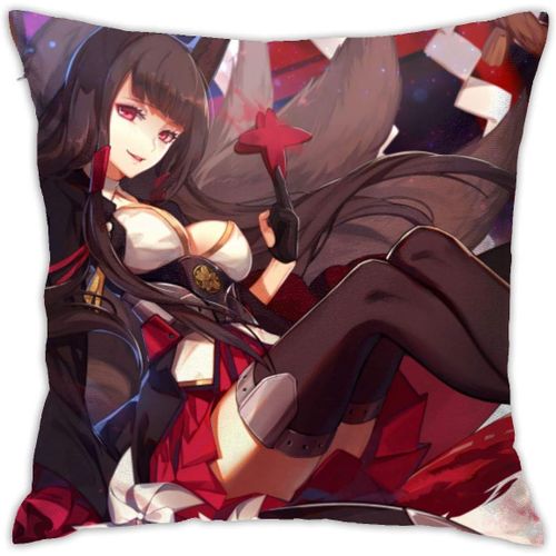Azur Lane Anime Housse De Coussin Respirante De Luxe, 45,7 X 45,7 Cm, Décoration De Maison, Salon, Canapé, Siège De Voiture, Taie D'oreiller Carrée En Polyester Doux