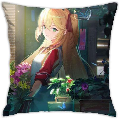 Azur Lane Anime Housse De Coussin Respirante De Luxe, 45,7 X 45,7 Cm, Décoration De Maison, Salon, Canapé, Siège De Voiture, Taie D'oreiller Carrée En Polyester Doux
