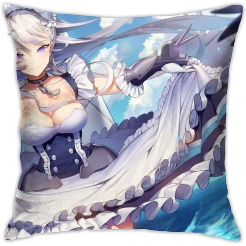 Azur Lane Anime Housse De Coussin Respirante De Luxe, 45,7 X 45,7 Cm, Décoration De Maison, Salon, Canapé, Siège De Voiture, Taie D'oreiller Carrée En Polyester Doux