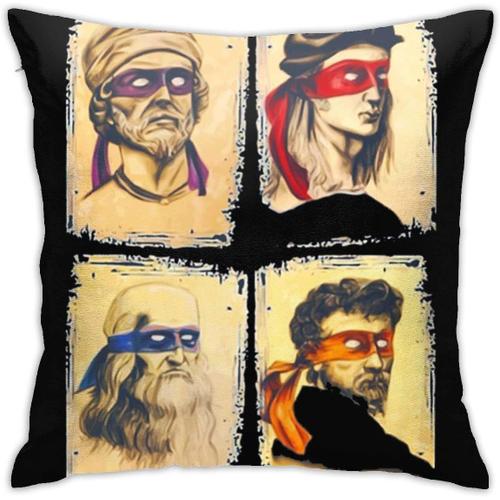 Tmnt As Real Masters Science Turtles Taies D'oreiller Douces Et Confortables Housse De Coussin Respirante De Luxe 45,7 X 45,7 Cm