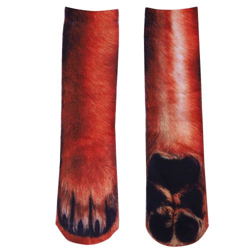 Connor Chaussettes Unisexes En Coton A Motif De Pattes D'animaux, Imprime 3d, Elastiques Pour Les Pieds (Chien Pour Enfants)