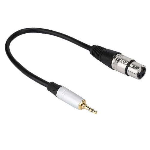 Stéréo 3.5mm Mâle vers XLR Femelle Câble Audio Convertisseur 3.5mm Apapter 0.3m Longueur