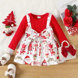 Noël bébé fille motif enfantin Bowknot Design robe ou jupe