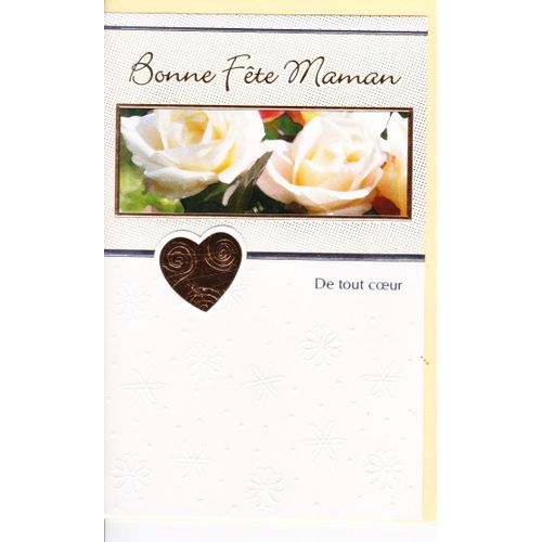 Carte "Bonne Fête Maman" De Tout Coeur