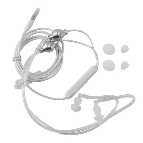 Écouteurs binauraux anti-rayonnement Casque stéréo avec microphone Écouteurs acoustiques universels à tube d'air à réduction de bruit de 3,5 mm