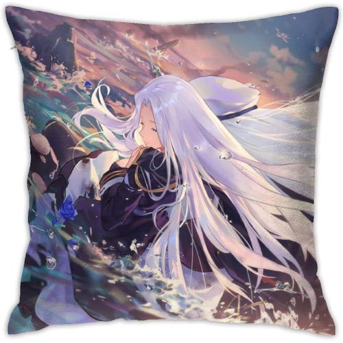 Taies D'oreiller Décoratives Douces Azur Lane Taie D'oreiller Carrée Housse De Coussin Confortable Housse De Coussin De Luxe Pour Canapé-Lit Chaise Voiture Décoration D'intérieur (18 X 18 Pouces)