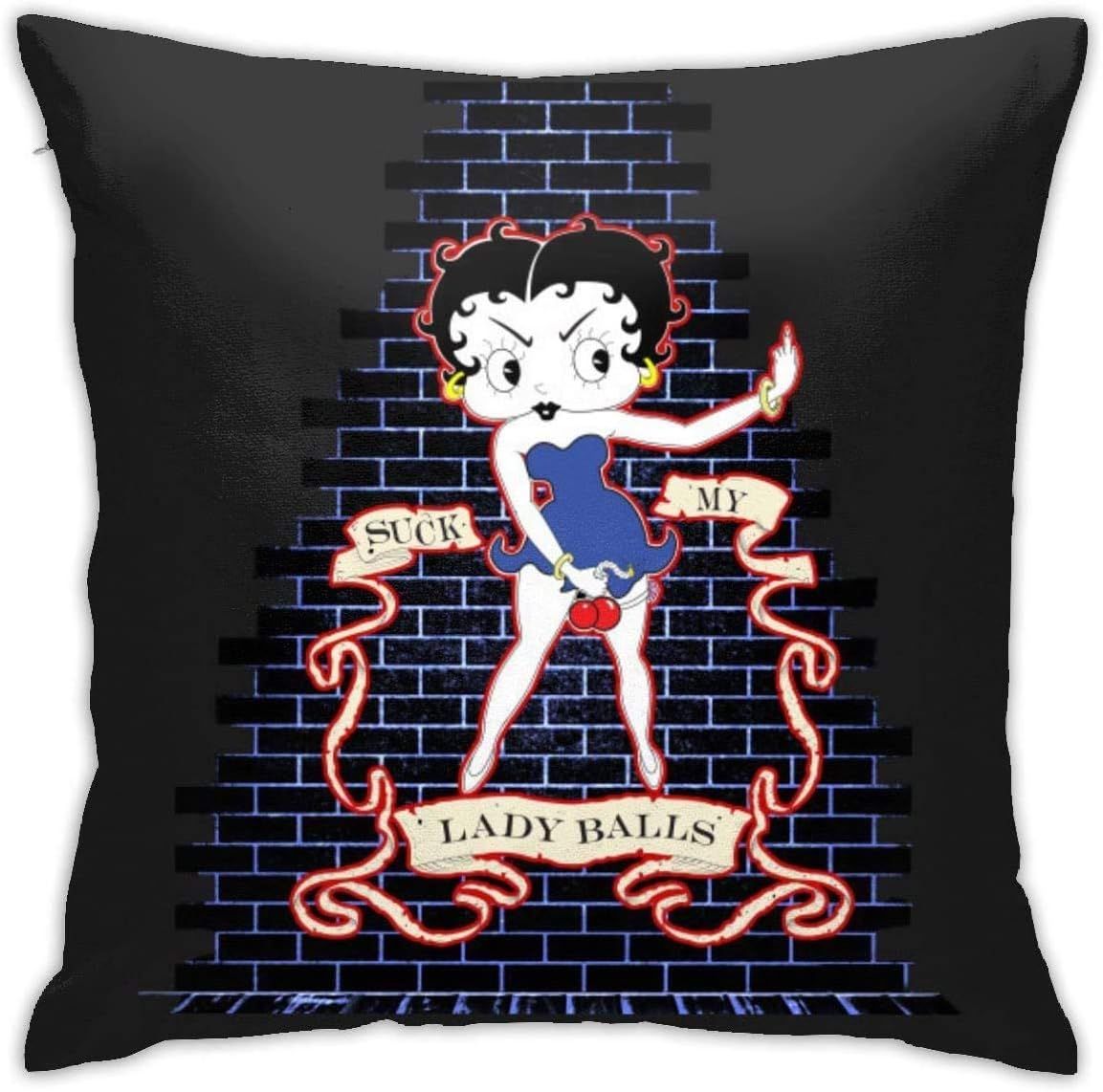 Taie D'oreiller Décorative Douce Betty Boop, Taie D'oreiller Carrée, Housse De Coussin Confortable, Housse De Coussin De Luxe Pour Canapé, Lit, Chaise, Voiture, Décoration D'intérieur (45,7 X 45,7 Cm)