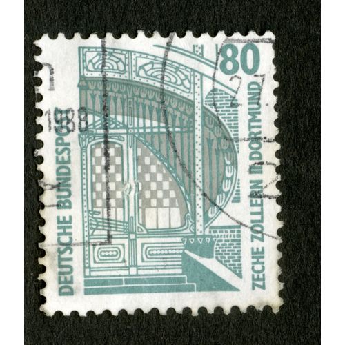 Timbre Oblitéré Deutsche Bundespost, Zeche Zollern Ii Dortmund, 80
