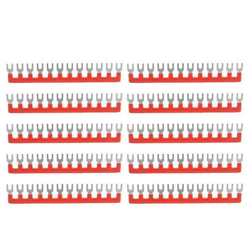 10pcs Barrière Fourche Type Bande 400V 25A PVC Gaine Cuivre Matériel TB Cavalier Bloc Borniers pour Appareils Ménagers TB 2512