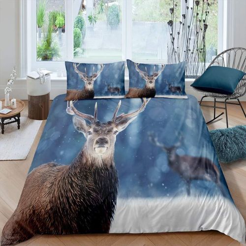 Housse De Couette Imprim¿¿E Antilope, Ensemble De Literie Sur Le Th¿¿Me Des Animaux Sauvages, Pour Enfants, Gar?Ons Et Adolescents, Housse De Couette En Polyester Microbif¿¿