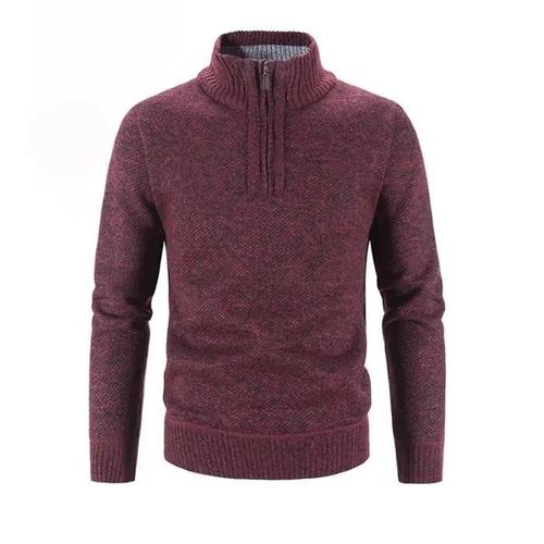 Pull manches longues rouge homme