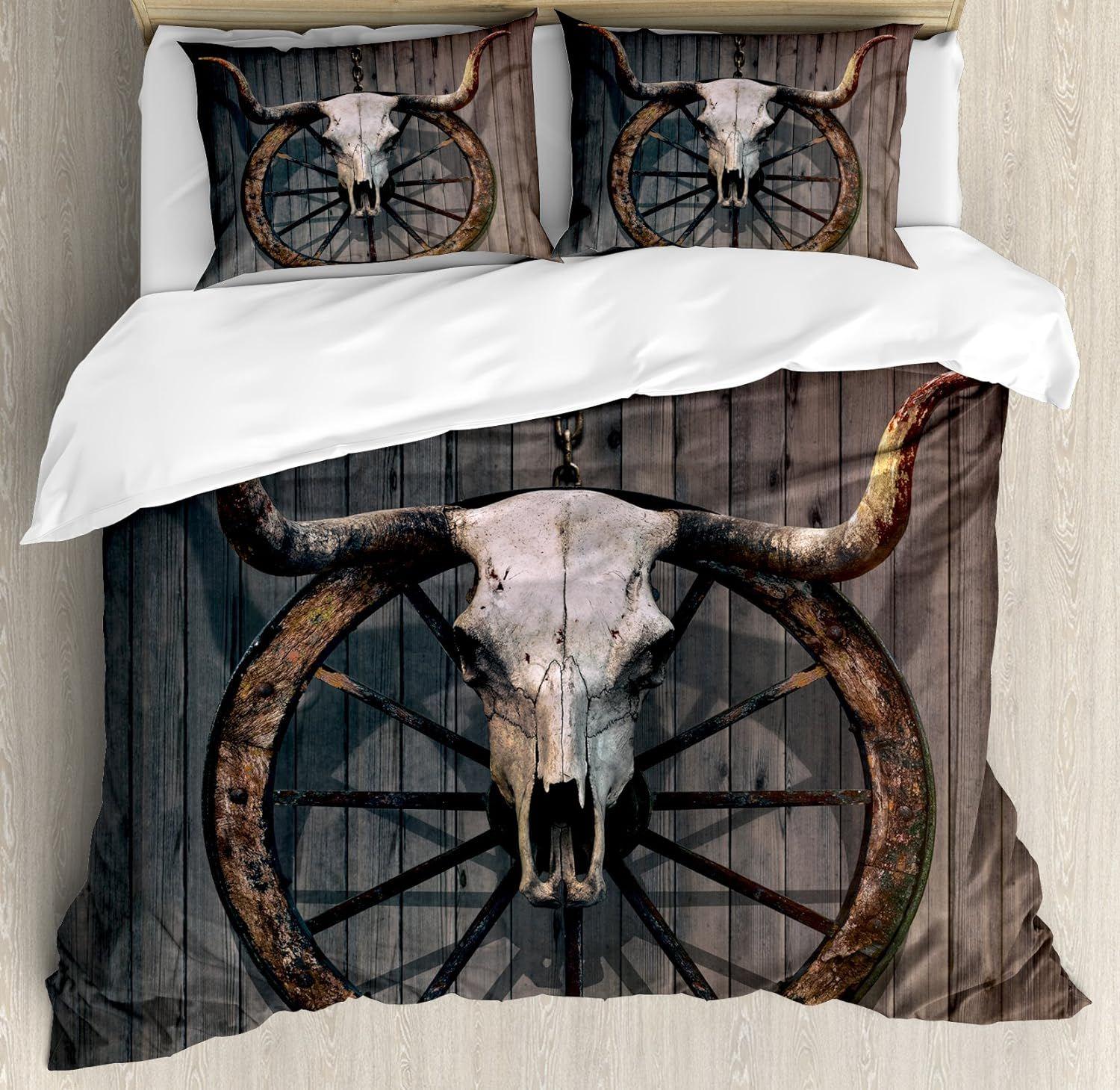 Parure de lit avec housse de couette en forme de roue de chariot